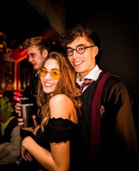 Sophia Weber with her boyfriend, Kai Havertz enjoying the party.